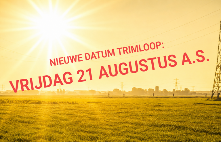 Nieuwe datum Trimloop: vrijdag 21 augustus 2026